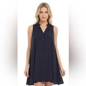 UMGEE size small oversized navy blue button down shift dress